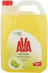 AVA Professional Washing-Up Liquid with Fragrance Ξύδι & Lime 1x4lt