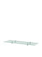 vidaXL 3051500 3051500 Wall Mounted Bathroom Shelf Glass with 2 Shelves 90x10x90cm