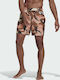 Short-length Graphic Herren Badebekleidung Shorts Wild Brown / Hazy Copper Tarnfarben