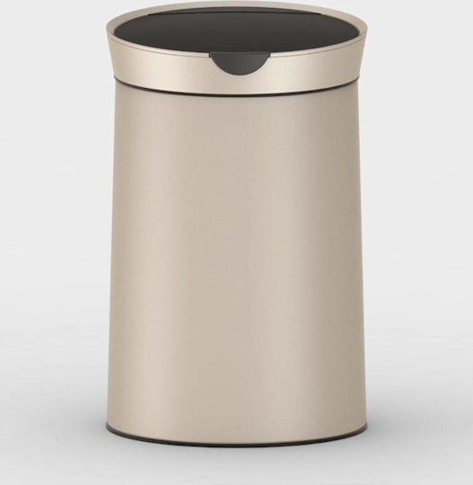 Ecosales Linea Conical EAD106801C Κάδος Απορριμμάτων Πλαστικός με Φωτοκύτταρο Σαμπανί 10lt