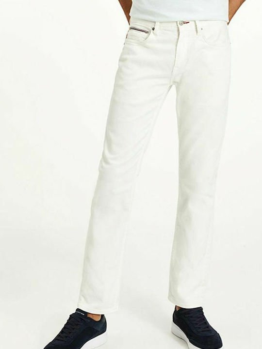 Tommy Hilfiger Ανδρικό Παντελόνι Τζιν Ελαστικό σε Κανονική Εφαρμογή Λευκό