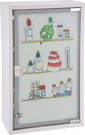 HI Μεταλλικό Φαρμακείο Πρώτων Βοηθειών Τοίχου με Κλειδαριά 50x30x15cm