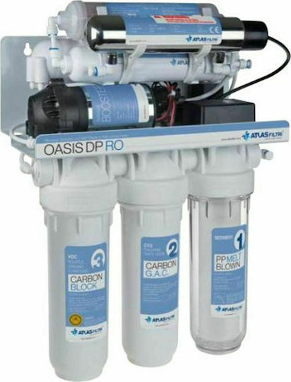 Atlas Filtri Σύστημα Αντίστροφης Όσμωσης 7 Σταδίων Oasis DP Trio 50 με Λάμπα UV