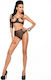 Me-Seduce Jade Set Sexy Σετ Εσωρούχων Διχτυωτό Black