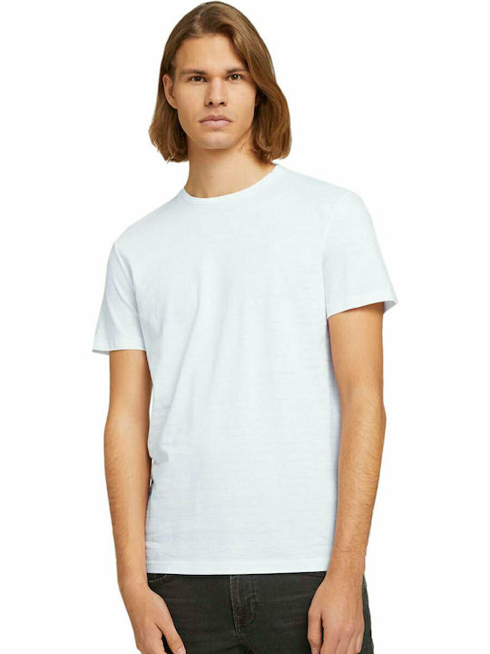Tom Tailor Herren T-Shirt Kurzarm Weiß 1023997-20000