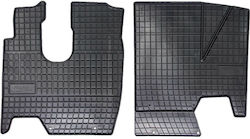 Frogum Front Mats 2pcs from Rubber for Mercedes-Benz Atego 1995-2005 Black