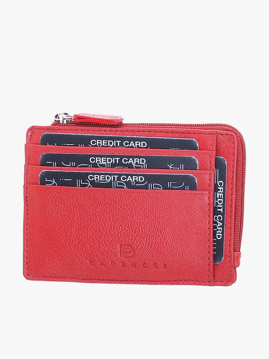 Leather Men's Wallet Cards Red