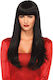 Leg Avenue Long Ladies Wig with Fringe Smooth Wig Black