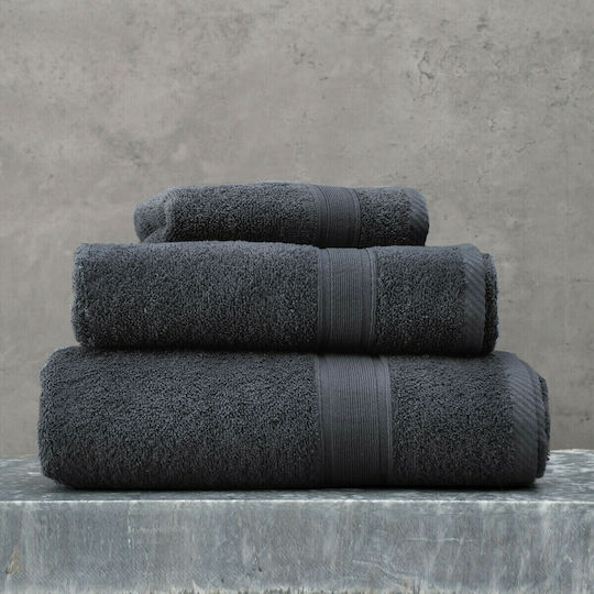 Rythmos Bath Towel Illusion 100x150cm Dark Gray Weight 480gr/m²