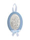 Prince Silvero Heilige Ikone Kinder Amulett mit der Jungfrau Maria Blue aus Silber MA-D515-C