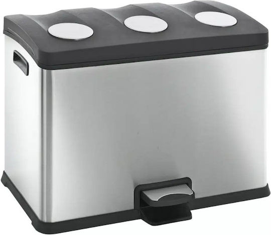 Eko Inox Silver 36L Waste Bin