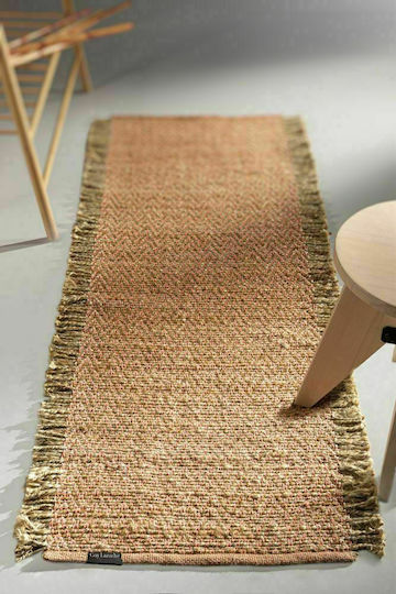 Guy Laroche Urban Rug Rectangular Summer from Jute with Fringes Coral