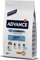 Affinity Advance Light Medium 3kg Dry Food Diet for Adult Dogs of Medium Breeds with Chicken and Rice