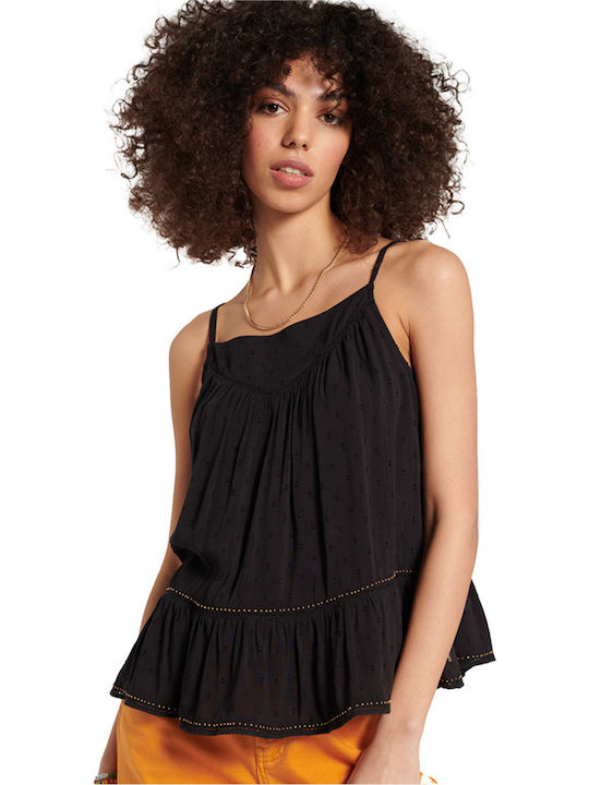 Superdry Women's Summer Blouse with Straps Black