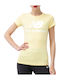 New Balance Γυναικείο T-shirt Κίτρινο με Στάμπα