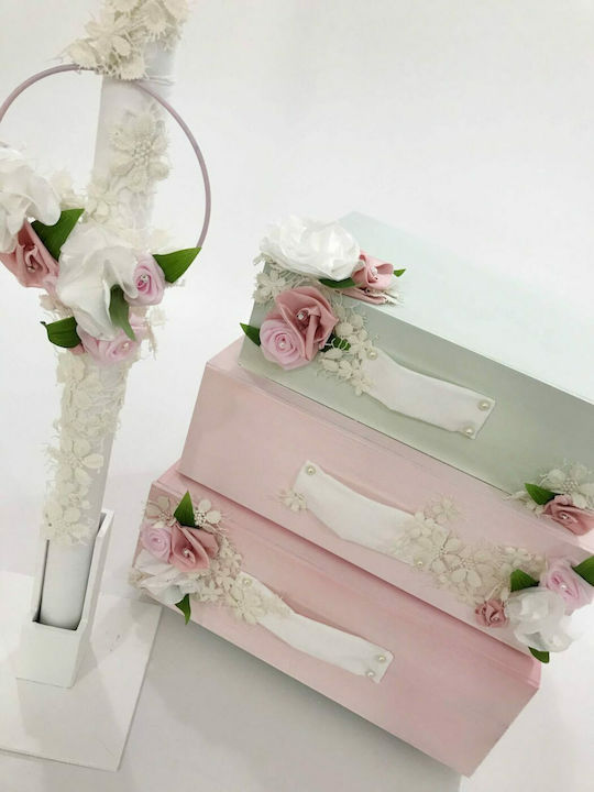 Έλενα Μανάκου Floral Suitcases Βαπτιστικό Πακέτο με Θέμα Λουλούδια