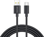 Awei CL-110T Regular USB 2.0 Cable USB-C male - USB-A male Μαύρο 1m (CL-110T)