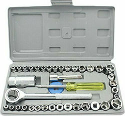 Aiwa BS-0057 Ratschen- und Steckschlüssel-Set 1/4" & 3/8" 40 Stück Aiwa BS-0057 Ratschen- und Steckschlüssel-Set 1/4" & 3/8" 40 Stück