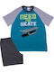Minerva Kinder Schlafanzug Sommerlich Blau NEED FOR SKATE