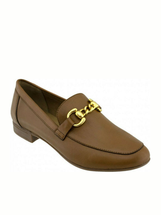 Ragazza Leather Women's Loafers in Tabac Brown Color