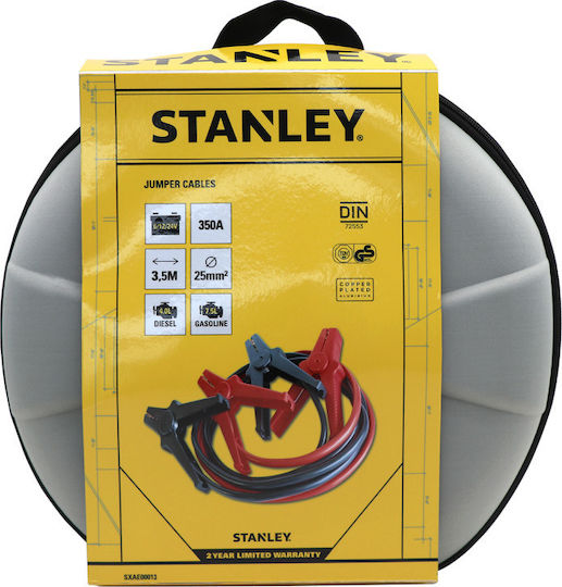 Stanley Καλώδια за стартиране на автомобилна батерия 350Спецификация 3.5м