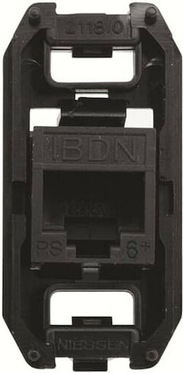Abb Zenit Einzel Netzsteckdosenmechanismus RJ45 Typ Cat6 in Schwarz Farbe 700808