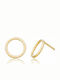 Medisei Circular Earrings Hoops made of Silver Gold Plated