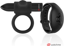 Black & Silver Cockring Cameron Remote Вибриращ Пръстен Петел Black