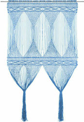 vidaXL Macrame 140x240cm Perdea ușă Albastru 14...