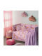 Palamaiki Baby Sheets Set Crib Cotton Fitted My Kingdom Pink 3pcs 70x140cm