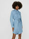 Vero Moda Mini Shirt Dress Dress Blue