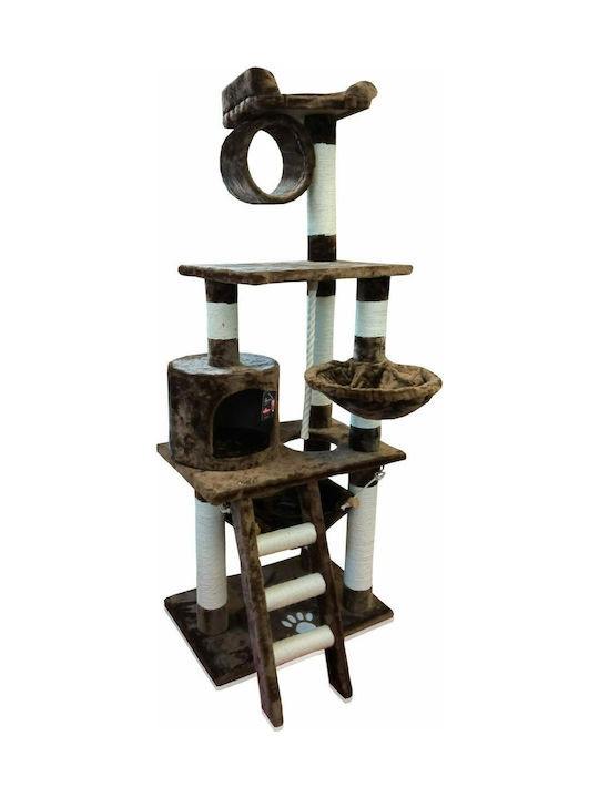 Pet Interest Kitten Playground Kratzbaum Katzenbume Braun 4 Ebenen  96x68x157cm 2534-MC | Skroutz Germany