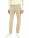 Scotch & Soda Men's Trousers Chino Elastic in Slim Fit Beige