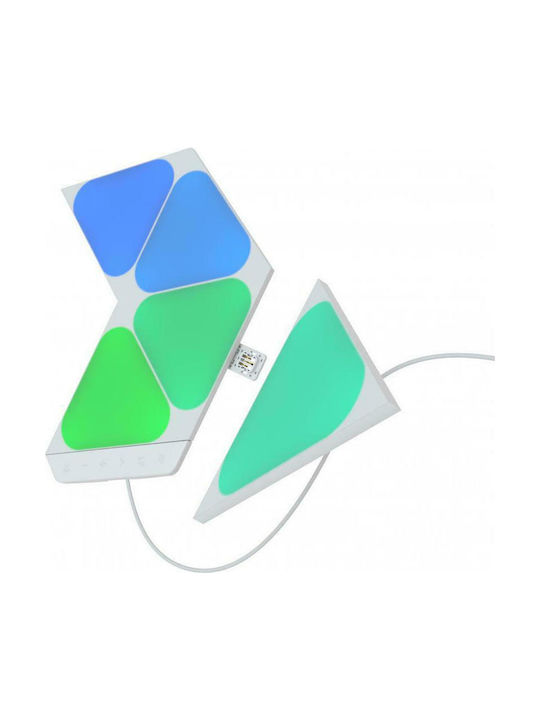Nanoleaf Shapes Mini Triangles Smarter Complete Kit Διακοσμητικό Φωτιστικό με Φωτισμό RGB Hexagon LED 5 Panels Πολύχρωμο