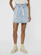 Vero Moda Τζιν Ψηλόμεση Mini Φούστα σε Μπλε χρώμα