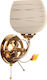 Keskor Klassisch Leuchte Wand mit Fassung E27 Gold 12x14x24cm
