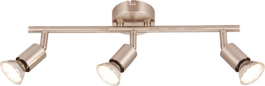 Lucas Dreifach Spot mit Fassung GU10 in Silber Farbe