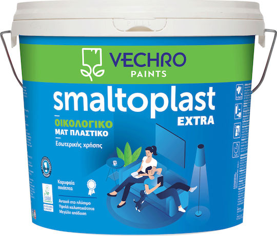 Vechro Smaltoplast Extra Plastic Ecological Paint for Interior Use Green 750ml