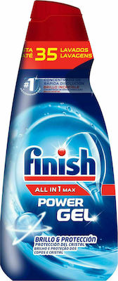 Finish All in One Max Gel Πλυντηρίου Πιάτων 700ml 35 Μεζούρες