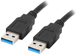 Lanberg CA-USBA-30CU-0018-BK USB 2.0 USB-A male σε USB-B male 1.8m