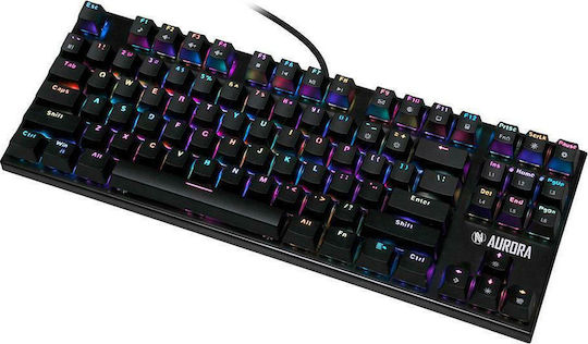 iBox Aurora K-2 Gaming Mechanische Tastatur Tenkeyless mit Benutzerdefiniert Blau Schaltern und RGB-Beleuchtung (Englisch US)