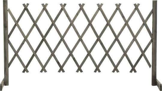 Pliabil Trellis de Grădină din Lemn cu Plasă în Formă de Rom în Culoare Gri 150x150cm 1buc