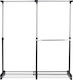 Costway Wheeled Floor Garment Rack made of Metal Black 160x43x168cm