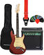 Stagg SES-30 Set Elektrische Gitarre mit SSS To...