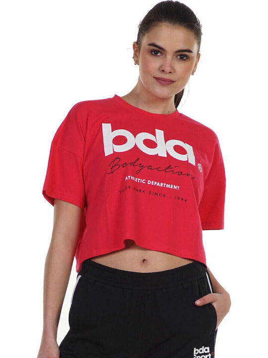 Body Action Γυναικείο Αθλητικό Crop Top Κοντομά...