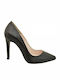 S.Piero Leder Pumps Schwarz