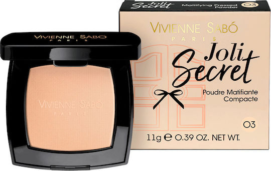 Vivienne Sabo Mattifying Pressed Powder Joli Secret Puder 03 Light Beige 11gr