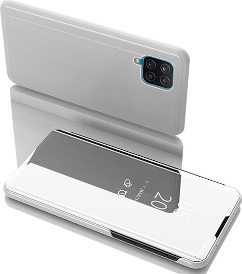Clear View Book Πλαστικό Ασημί (Galaxy A12)