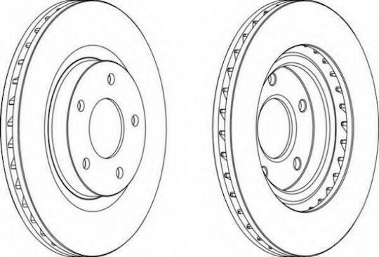 Ferodo Σετ Δισκόπλακες Εμπρός 2τμχ για Chrysler Sebring Dodge Avenger / Caliber Jeep Compass / Patriot Mitsubishi Asx 294mm