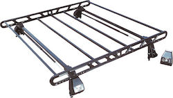 Hermes Auto-Dachträger SGS1 Metallisch für Citroen C1 3D 2005-2018 (Set mit Beinen und Schlössern)